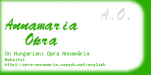 annamaria opra business card